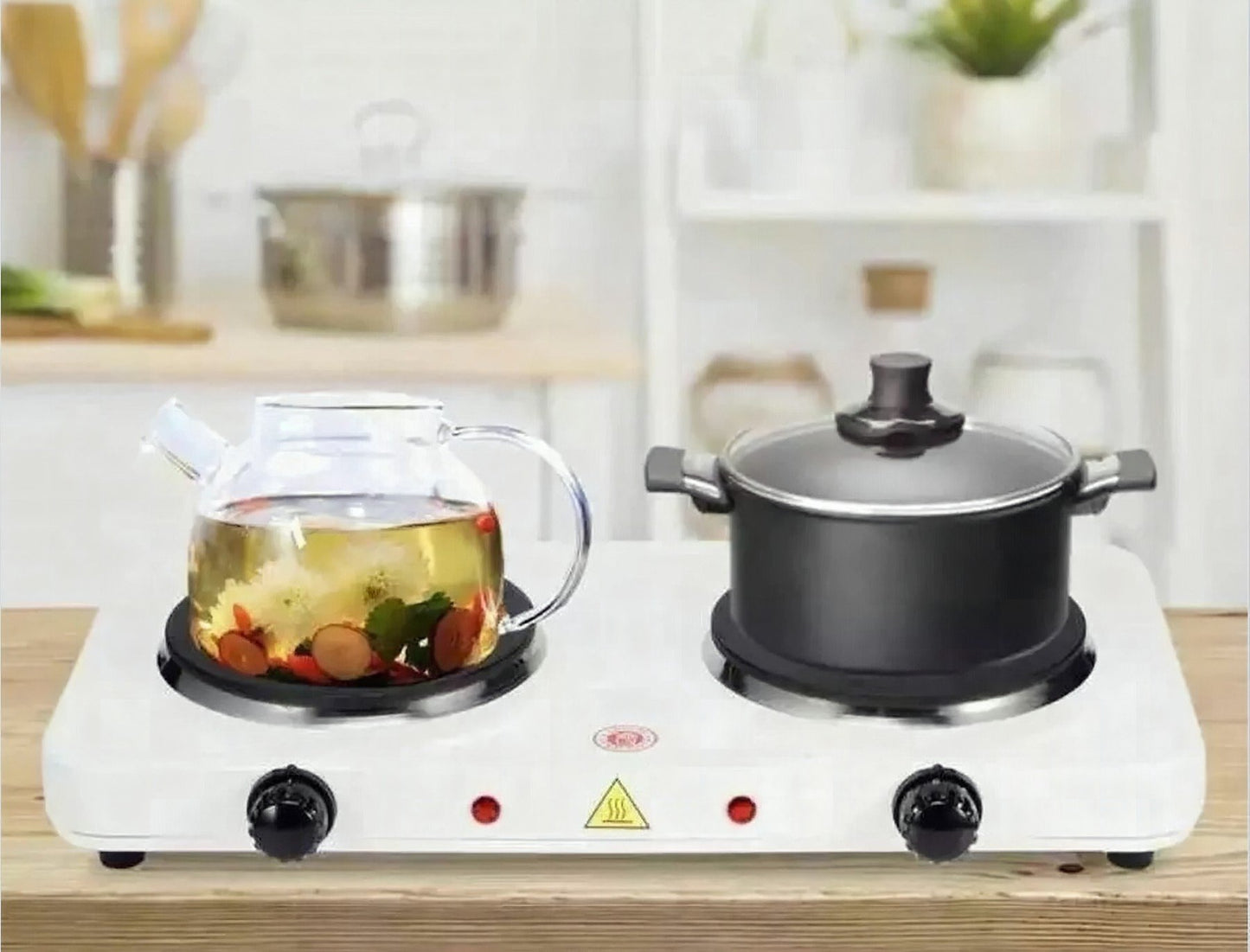 DobleFuego™ — Cocina Eléctrica Portátil de Doble Hornilla 2000W