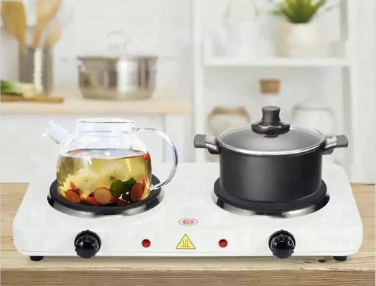 DobleFuego™ — Cocina Eléctrica Portátil de Doble Hornilla 2000W