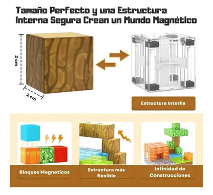 PixelBlocks™ — Bloques Magnéticos de Construcción 75 Piezas